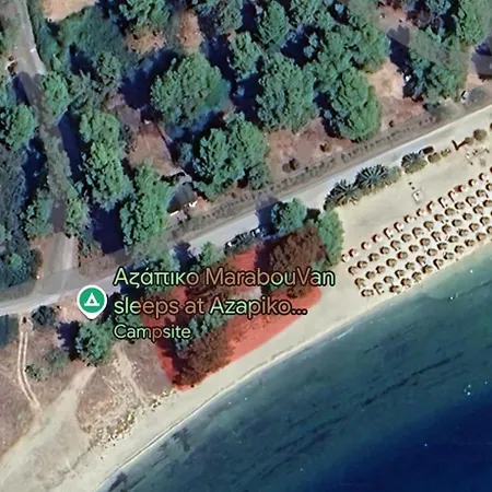 Campsite Greece Halkidiki Beach Caravan Park By Towns Neo Marmara, Stiladari, Galini & Neos Marmaras, Breathtaking Sea View & Pine Woods, No Tents Provided, No Water, Electric Or Wc, Direct Road Access, Live On The Beach! Camping *
