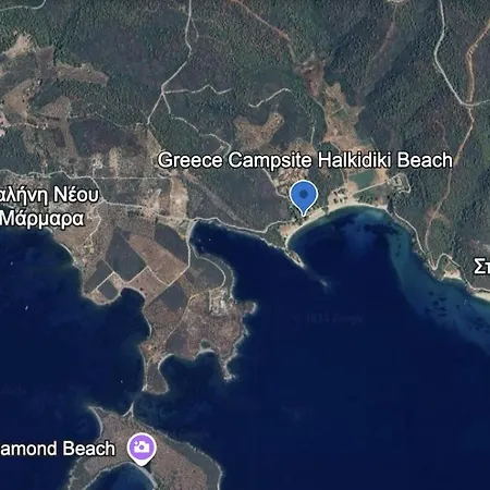 Campsite Greece Halkidiki Beach Caravan Park By Towns Neo Marmara, Stiladari, Galini & Neos Marmaras, Breathtaking Sea View & Pine Woods, No Tents Provided, No Water, Electric Or Wc, Direct Road Access, Live On The Beach! Camping *