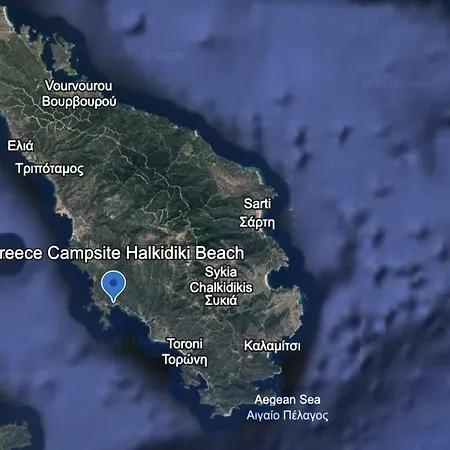 Campsite Greece Halkidiki Beach Caravan Park By Towns Neo Marmara, Stiladari, Galini & Neos Marmaras, Breathtaking Sea View & Pine Woods, No Tents Provided, No Water, Electric Or Wc, Direct Road Access, Live On The Beach! Camping